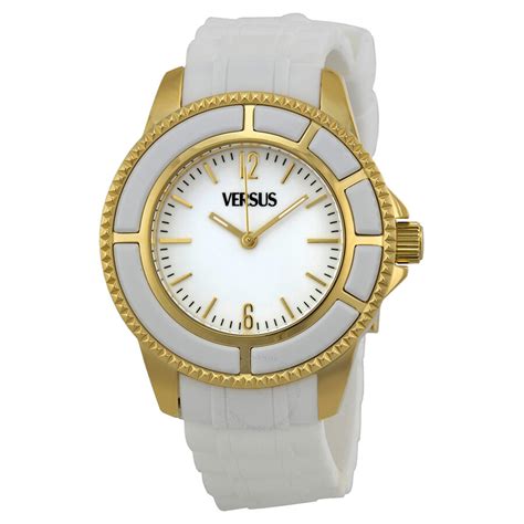 versus versace white with rubber wristband watches vspoy 50m|A Collector's Review of Versus Versace Watches .